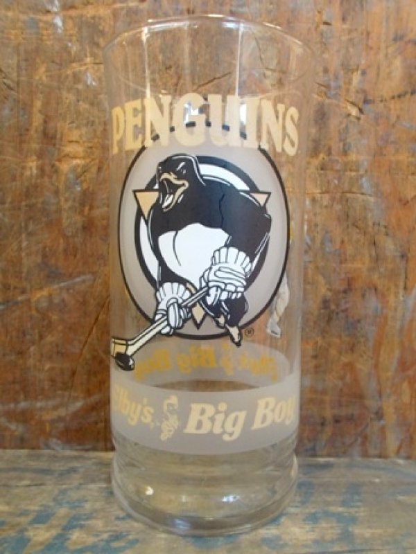画像1: gs-130402-11 Elby's Big Boy × Penguins / 80's Novelty Glass