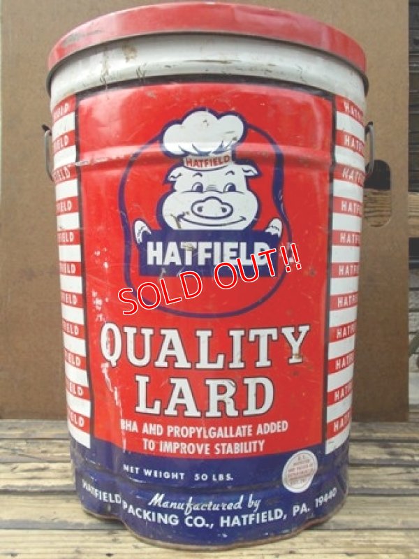 画像1: dp-130508-02 HATFIELD / Vintage Lard Tin