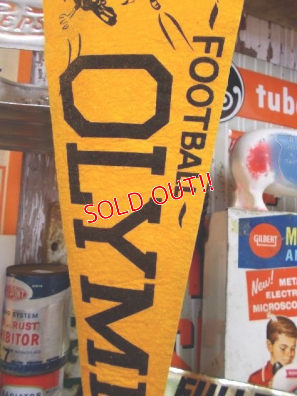 画像3: dp-130619-03 Vintage Pennant "Football Olympia" (Orange)