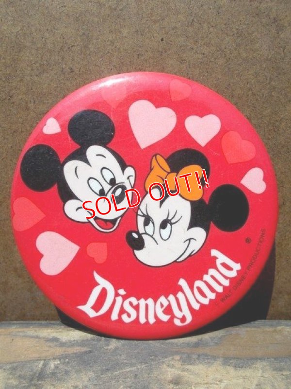 画像1: pb-100626-07 Disneyland / 70's Mickey Mouse & Minnie Mouse Pinback