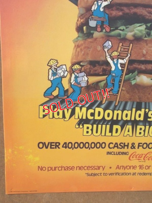 画像2: ad-130521-01 McDonald's / 80's Translite "Build A BIG MAC." 