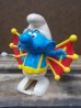 画像1: ct-130702-36 Smurf / Galoob 80's Walking Smurf  "Flying Smurf" (1)