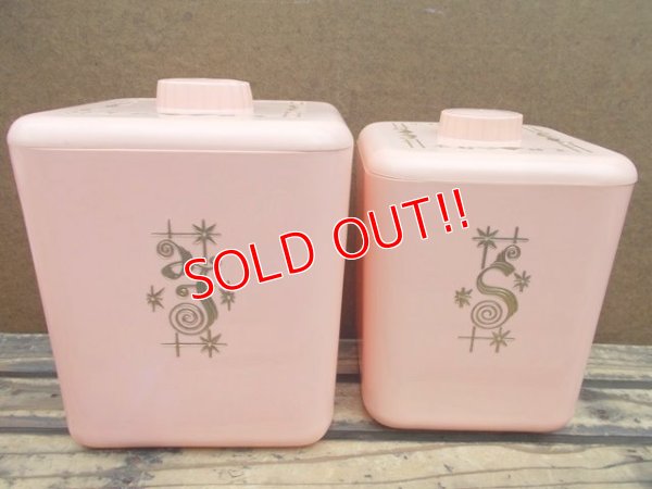 画像2: kt-130703-01 Cols Plastic / 60's Pink Canister set