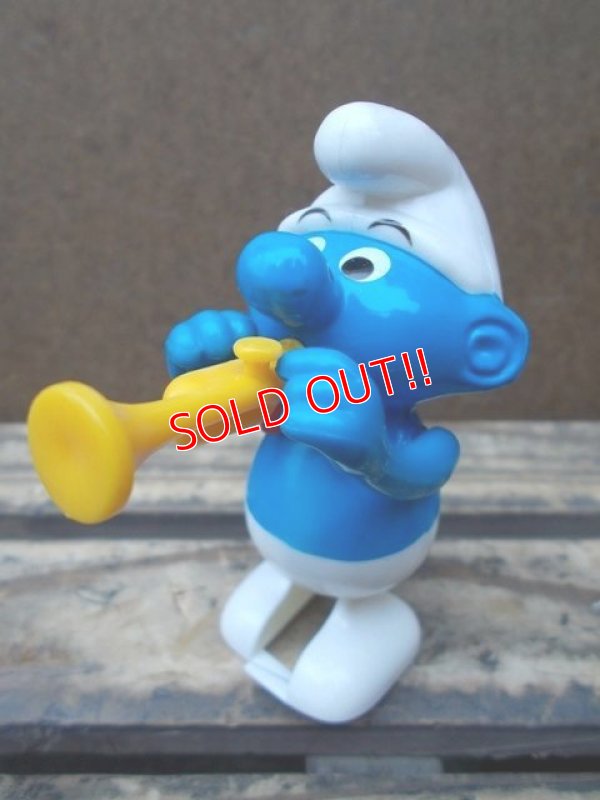 画像1: ct-130702-39 Smurf / Galoob 80's Walking Smurf  "Trumpet"