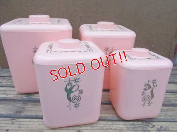 画像1: kt-130703-01 Cols Plastic / 60's Pink Canister set