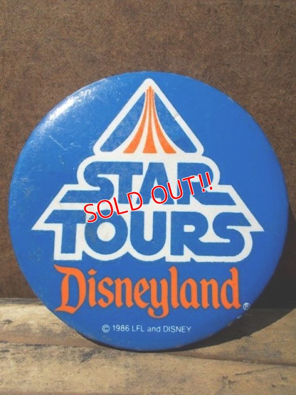 画像1: pb-707-01 Disneyland  / STAR TOURS 80's Pinback