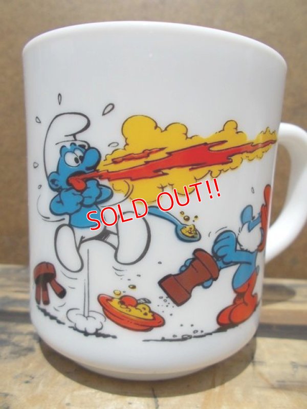画像2: gs-130716-10 Smurf / 1983 Milk glass mug (France)