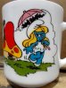 画像2: gs-130716-11 Smurf / 1984 Milk glass mug (France) (2)