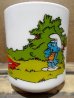 画像2: gs-130716-12 Smurf / 1984 Milk glass mug (France) (2)