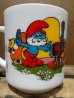 画像3: gs-130716-11 Smurf / 1984 Milk glass mug (France) (3)