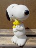 画像1: ct-130716-47 Snoopy & Woodstock / 80's Vinyl Squeak Toy (1)