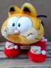 画像1: ct-120209-33 Garfield / DAKIN 80's Plush doll "Santa sox" (1)