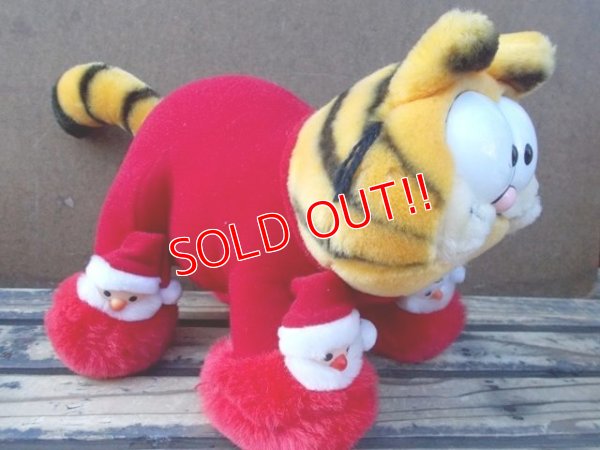 画像2: ct-120209-33 Garfield / DAKIN 80's Plush doll "Santa sox"