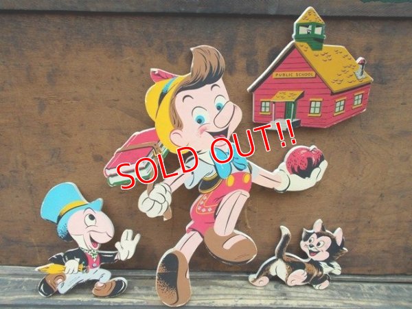 画像1: ct-130723-23 Pinocchio / DOLLY TOY PIN-UP Wall Decorations