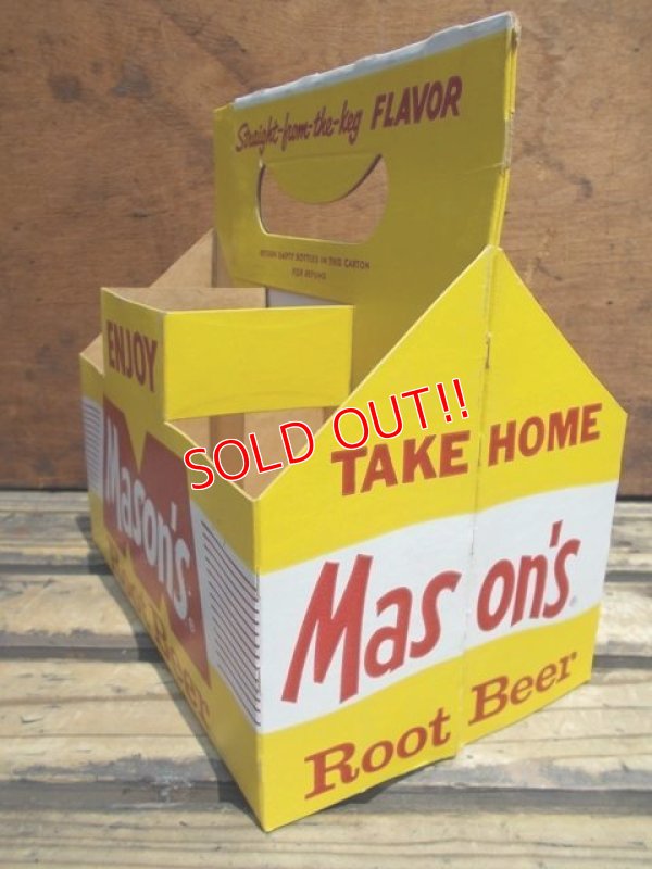 画像2: dp-110803-17 Mason's Root Beer / 60's Paper Bottle Carrier