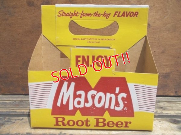 画像1: dp-110803-17 Mason's Root Beer / 60's Paper Bottle Carrier