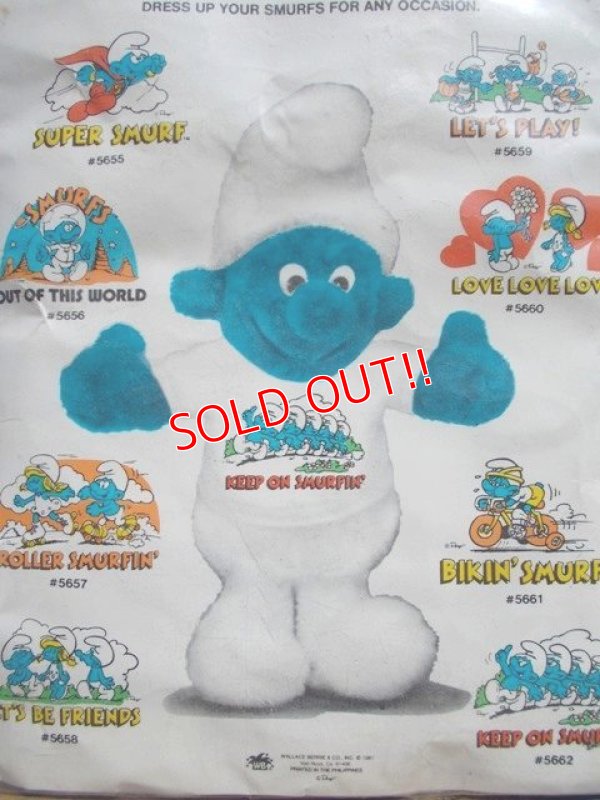 画像5: ct-130702-27 Smurf / 80's Plush doll T-Shirt "Super Smurf"