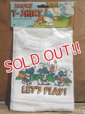 ct-130702-28 Smurf / 80's Plush doll T-Shirt "Let's Play!"