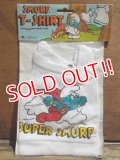 ct-130702-27 Smurf / 80's Plush doll T-Shirt "Super Smurf"