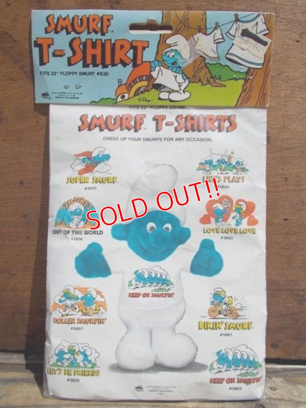 画像4: ct-130702-27 Smurf / 80's Plush doll T-Shirt "Super Smurf"