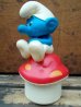 画像2: ct-130806-18 Smurf / Talbot Toys 80's Mushroom Musical Box (2)