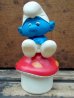 画像1: ct-130806-18 Smurf / Talbot Toys 80's Mushroom Musical Box (1)