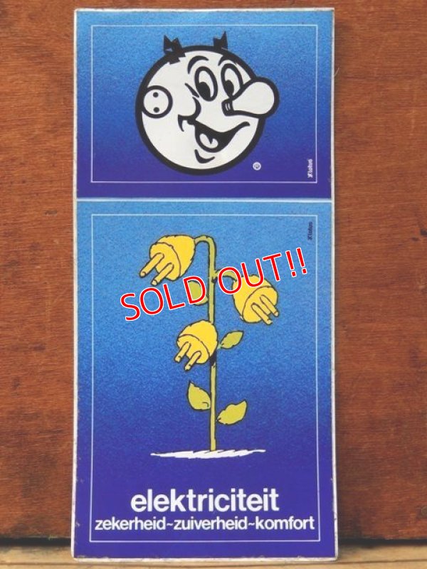 画像1: ad-821-15 Reddy Kilowatt / Vintage Sticker