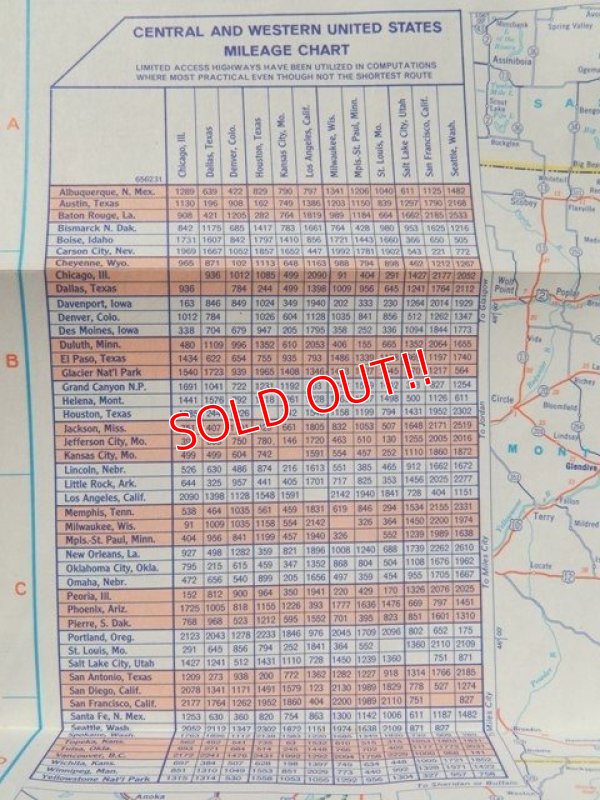 画像5: ad-110803-05 Gulf / 60's Central and Western United States Road Map