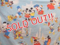 ct-130716-39 Disney Characters / 70's Flat Sheet  (Twin)