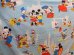 画像1: ct-130716-39 Disney Characters / 70's Flat Sheet  (Twin) (1)