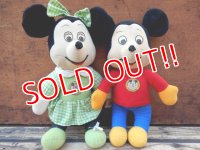 ct-130903-11 Mickey Mouse & Minnie Mouse / Knickerbocker 70's Plush doll