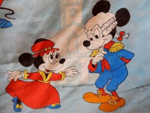 他の写真3: ct-130716-39 Disney Characters / 70's Flat Sheet  (Twin)