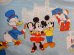 画像2: ct-130716-39 Disney Characters / 70's Flat Sheet  (Twin) (2)