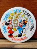 画像1: pb-909-05 Disneyland / 1988 Happy New Year Pinback (1)