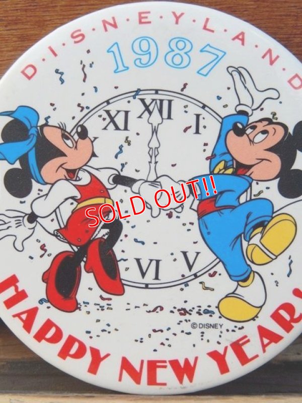 画像2: pb-909-04 Disneyland / 1987 Happy New Year Pinback