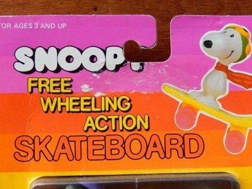 他の写真1: ct-130115-27 Snoopy / 80's Free Wheeling Action Skateboard w/ Lucy