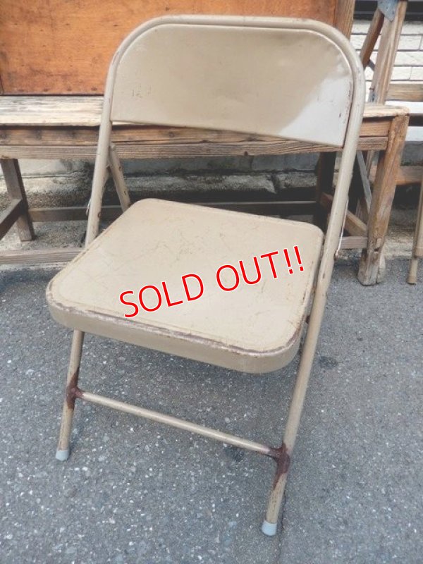 画像1: dp-110803-04 Vintage Metal Folding Chair