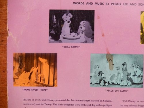 他の写真1: ct-121127-20 Lady and the Tramp / 60's all the songs from the film Record