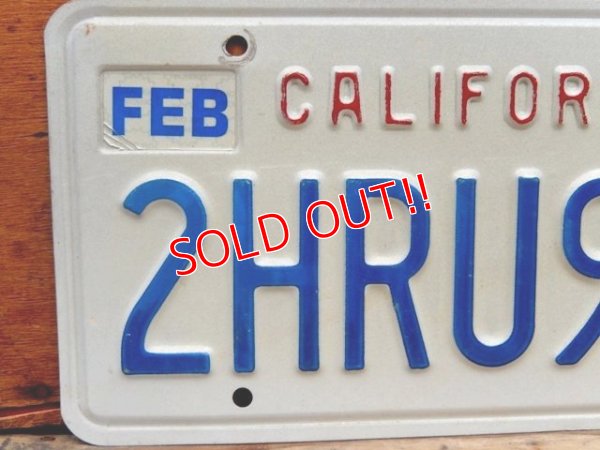 画像2: dp-130801-13 80's License plate "CALIFORNIA" 