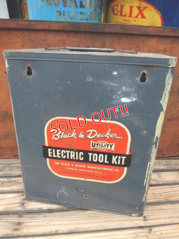 画像1: dp-131001-05 Blacl & Decker / Vintage Electric Tool Kit metal box