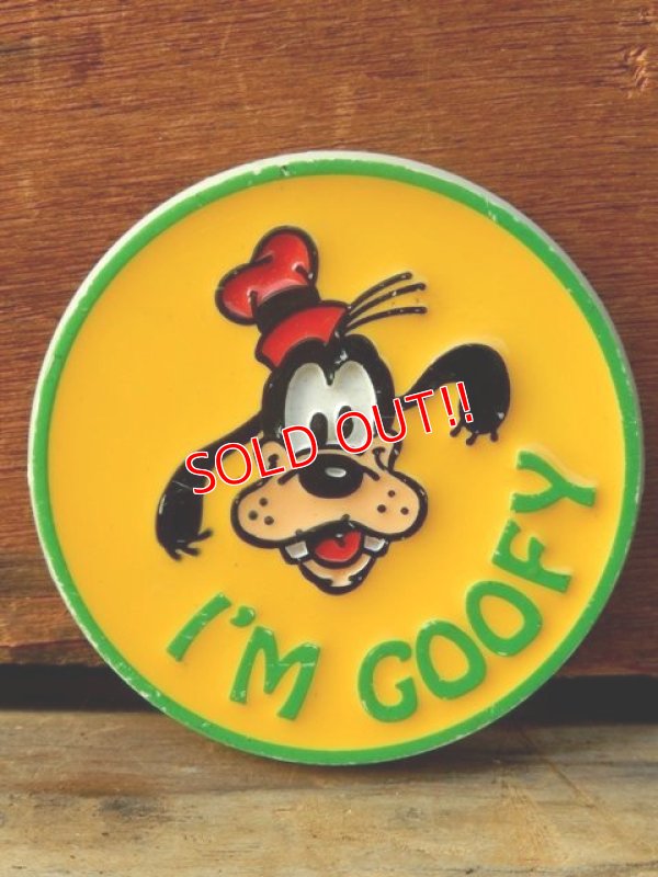 画像1: pb-909-13 Goofy / 70's Plastic Pinback