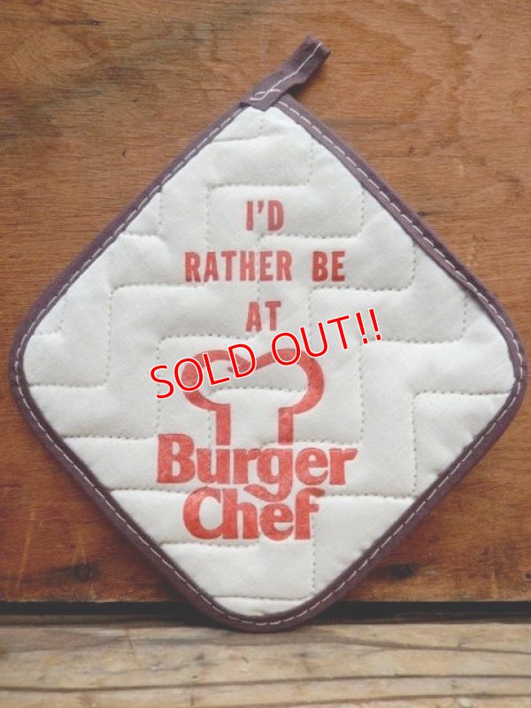 画像1: dp-131008-03 Burger Chef / 70's Pot Holder (Brown)