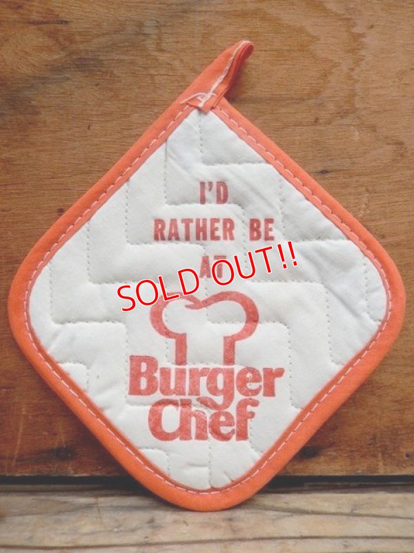 画像1: dp-131008-03 Burger Chef / 70's Pot Holder (Red)