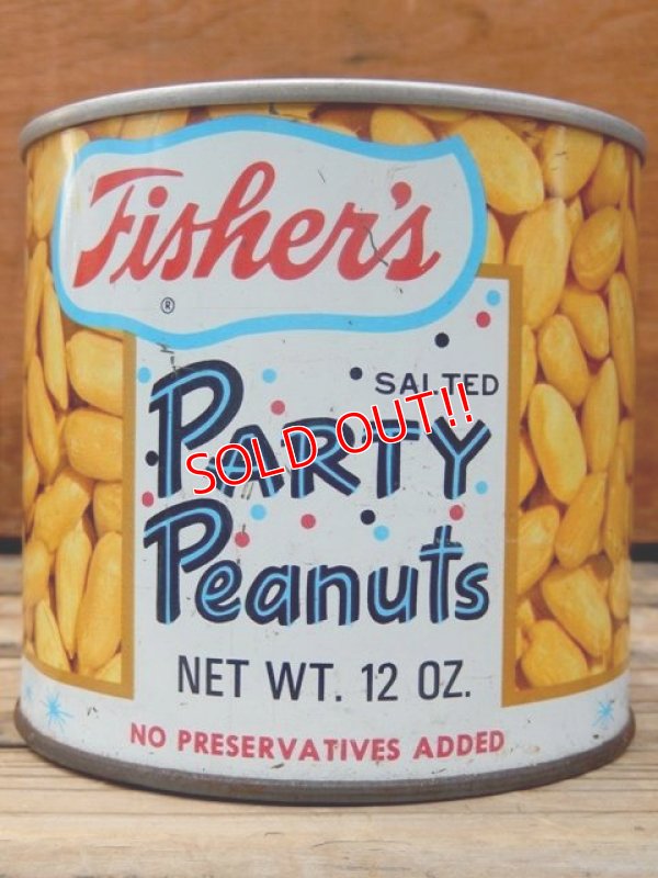 画像1: dp-111220-05 Fisher's / Vintage Party Peanuts Tin Can