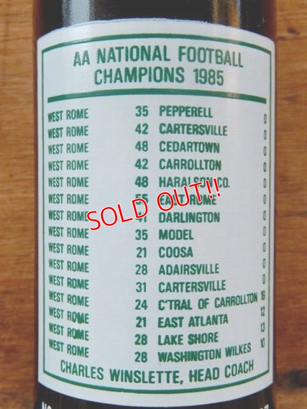 画像5: dp-120626-05 Coca Cola / 1985 West Rome AA National Football Champion Bottle