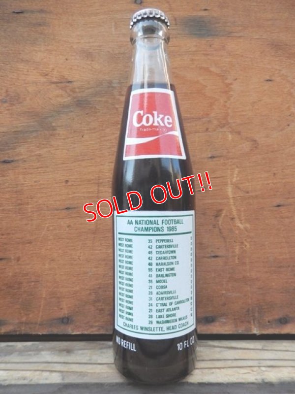 画像4: dp-120626-05 Coca Cola / 1985 West Rome AA National Football Champion Bottle