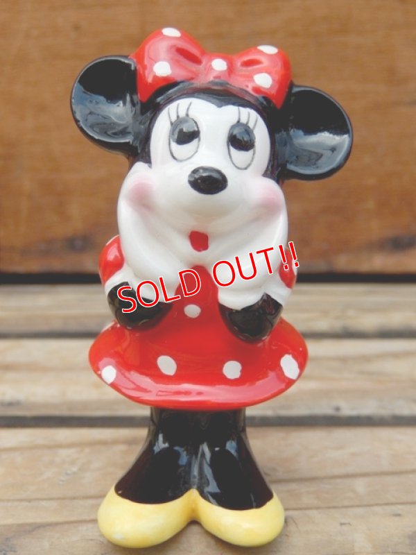画像1: ct-131015-42 Minnie Mouse / 80's Ceramic figure