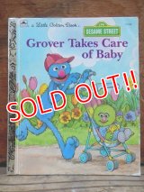 bk-130607-07 Sesame Street Grover Takes Care of Baby / 80's Little Golden Books