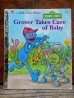 画像1: bk-130607-07 Sesame Street Grover Takes Care of Baby / 80's Little Golden Books (1)