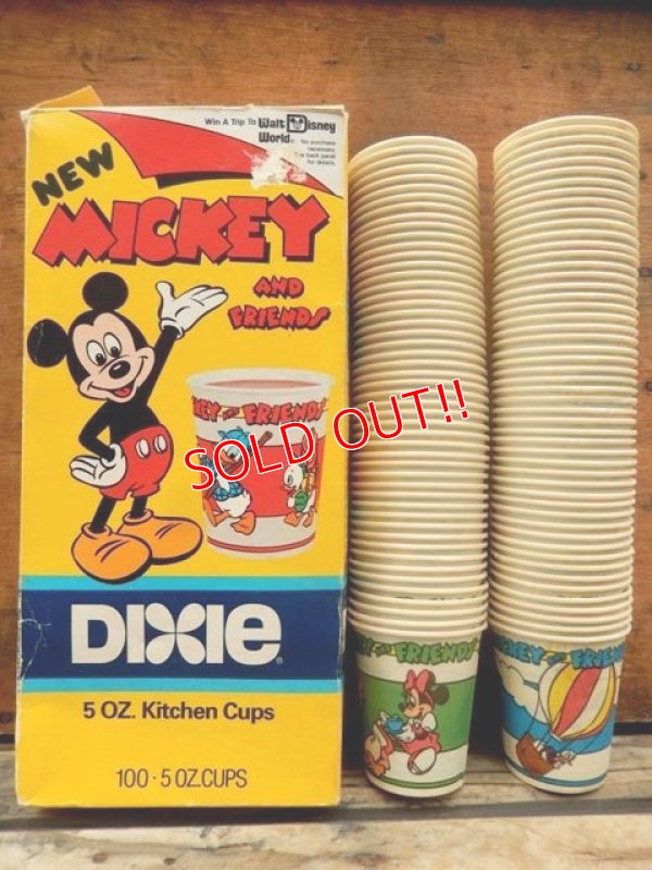 画像1: ct-131022-17 Mickey and Friends / DIXIE 80's 5oz. Kitchen Cups